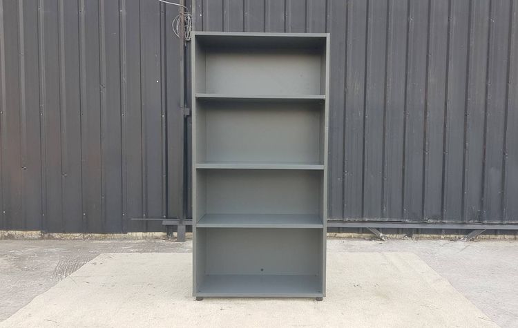 ชั้นไม้เก็บเอกสารทรงสูง สีเทาเข้ม 4 ชั้น ยี่ห้อ Rockworth