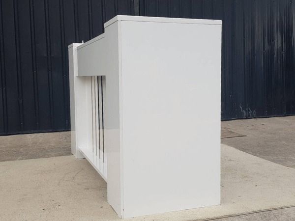 เคาน์เตอร์ต้อนรับ 2 บานเปิด 2 ลิ้นชัก สีขาว รูปที่ 6