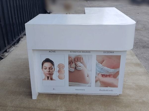 เคาน์เตอร์ไม้เข้ามุมL 2 บานเปิด สีขาว รูปที่ 3