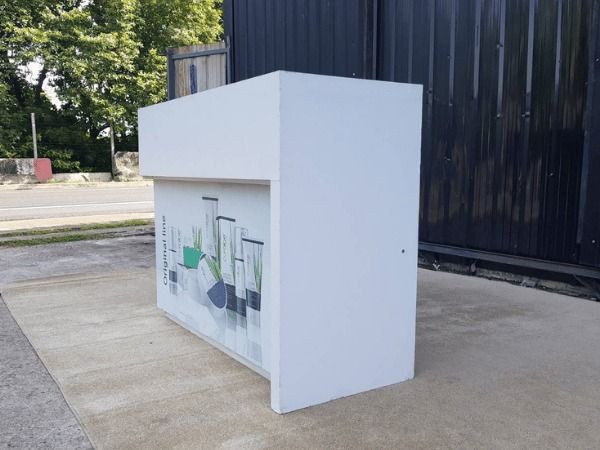 เคาน์เตอร์ไม้เข้ามุมL 2 บานเปิด สีขาว รูปที่ 5