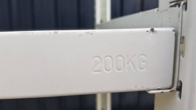 ชั้นวางของ ชั้นวางสินค้าเหล็ก 2 ช่อง 3 ชั้นวาง สีขาว 210 cm รูปที่ 4