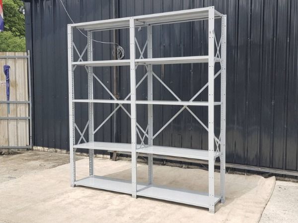 ชั้นเหล็ก 5 ชั้นวาง 2 ช่อง สีเทา รูปที่ 2