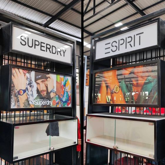 Light Box ป้ายโฆษณาสินค้า ป้ายไฟทรงสูง 2 ฝั่ง กระจกเงา 2 ข้าง รูปที่ 3