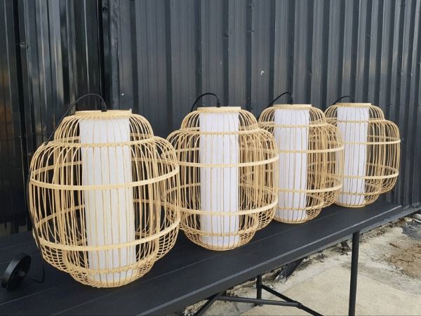 โคมไฟไม้ไผ่ ทรงกลม สไตล์โมเดิร์น รูปที่ 3