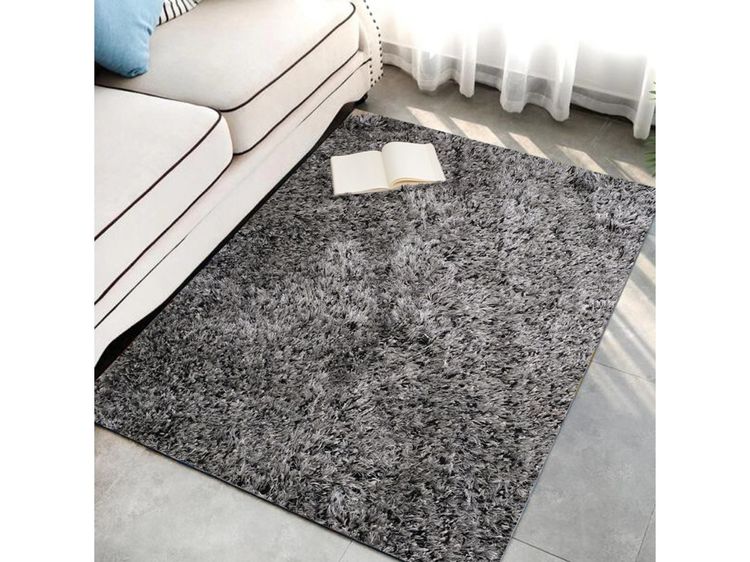พรมปูพื้น พรมขน สำหรับห้องนั่งเล่น ขนาดเล็ก สีเทา