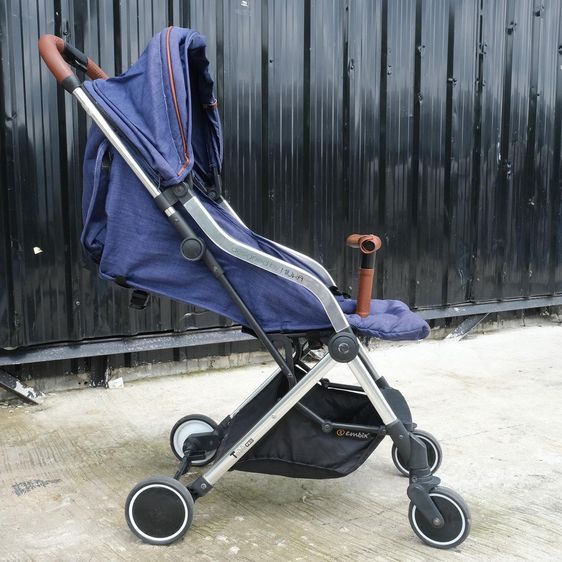 EMBIX รถเข็นเด็ก รถเข็นสีน้ำเงิน ล้อหมุนได้ น้ำหนักเบา ยี่ห้อ EMBIX รูปที่ 3