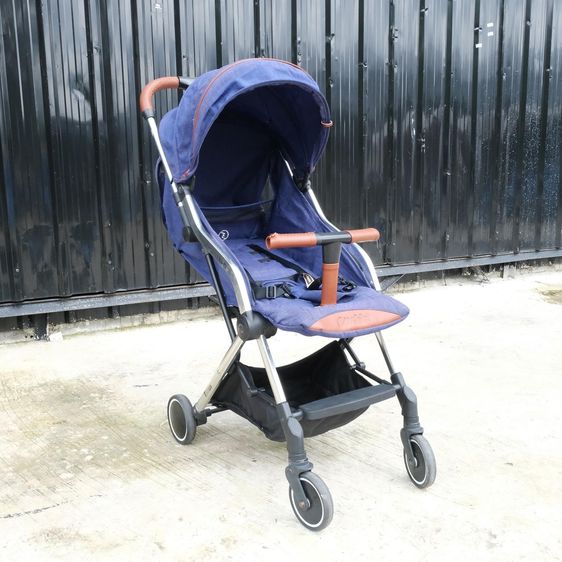 EMBIX รถเข็นเด็ก รถเข็นสีน้ำเงิน ล้อหมุนได้ น้ำหนักเบา ยี่ห้อ EMBIX รูปที่ 2