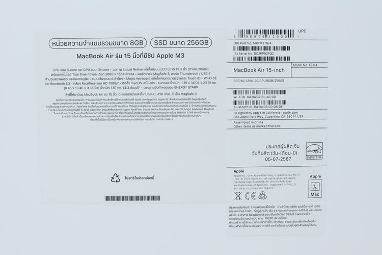 MacBook Air M3 15" 8.256GB Key ENG  - ID25120113 รูปที่ 12