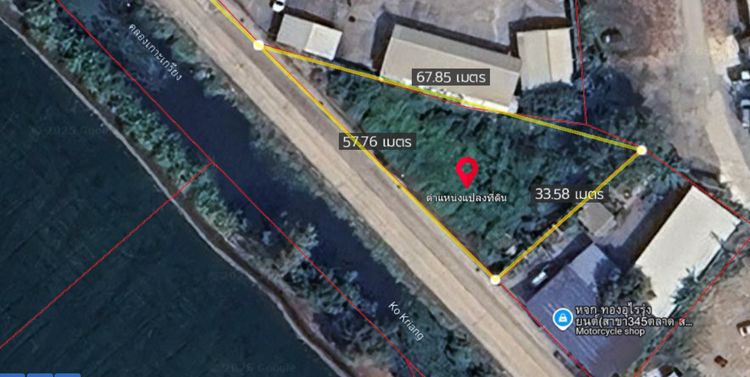 ให้เช่าที่ดินเปล่า หลังตลาด ส.รุ่งเรือง ถนน 345 ตรงข้าม อบต. บางคูวัด รูปที่ 2
