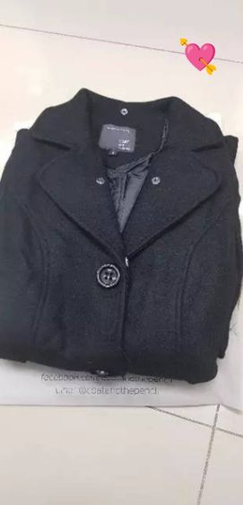 เสื้อโค้ทปกขนเฟอร์Fur collar wool Coat เฟอร์ถอดออกได้เสื้อกันหนาวTHE PENCIL  รูปที่ 4