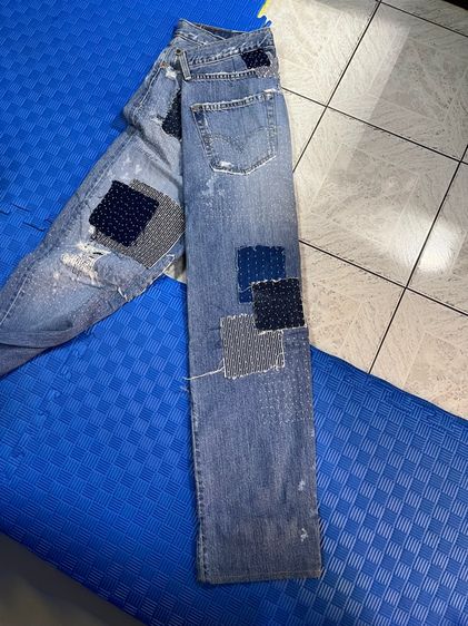 ขายยีนส์ขายาว งานปะทำมือครับ รูปที่ 4