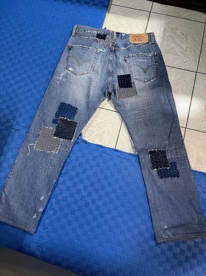 ขายยีนส์ขายาว งานปะทำมือครับ รูปที่ 2