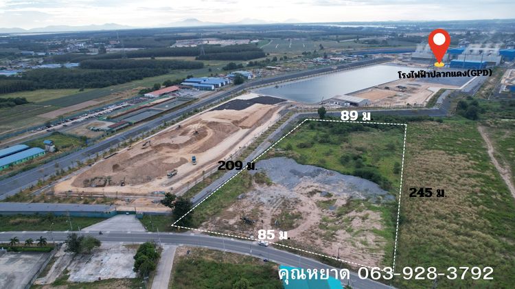 ขายที่ดิน 12 ไร่ ผังเมืองสีม่วงจุดขาว อ.51 อำเภอปลวกแดง ติดถนนกว้าง 85 ม. รูปที่ 3
