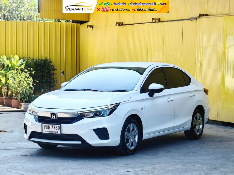 Honda City 2021 1.0 S Sedan เบนซิน ไม่ติดแก๊ส เกียร์อัตโนมัติ ขาว รูปที่ 3