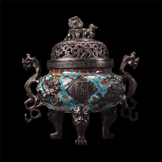 💕เตากำยาน(ถมปัด)เก่าโบราณ  รูปที่ 10