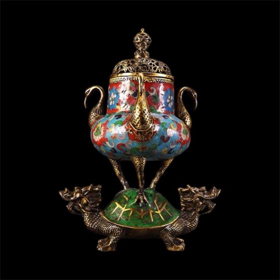 💕เตากำยาน(ถมปัด)เก่าโบราณ  รูปที่ 3