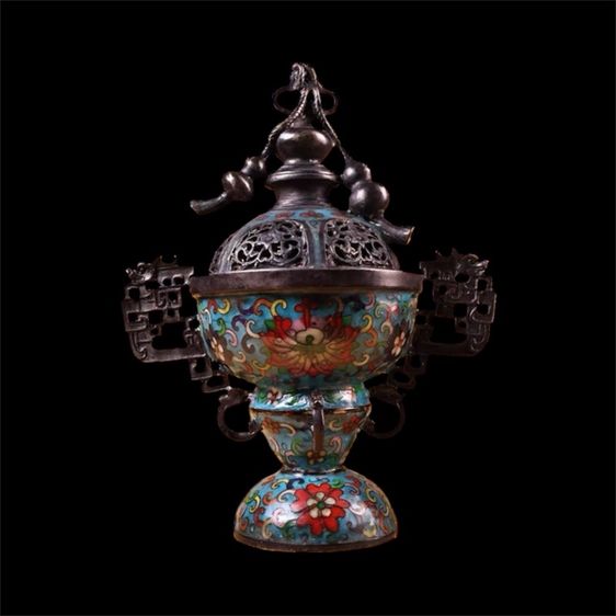 💕เตากำยาน(ถมปัด)เก่าโบราณ  รูปที่ 9