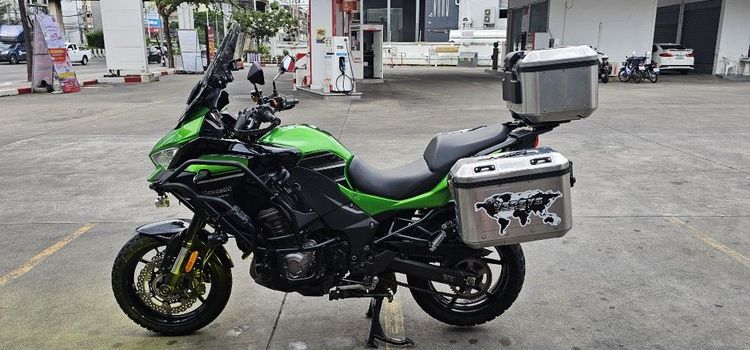 Kawasaki Versys 1000 STD สีเขียวดำ🟢⚫ ออกปี22(คศ.19) ไมล์ 14,385 โล จัดทรงพร้อมทริป กล่อง3ใบ แคชบาร์สปอร์ตไลท์6ดวงครบสภาพนางฟ้าออกทริปได้เลย รูปที่ 2