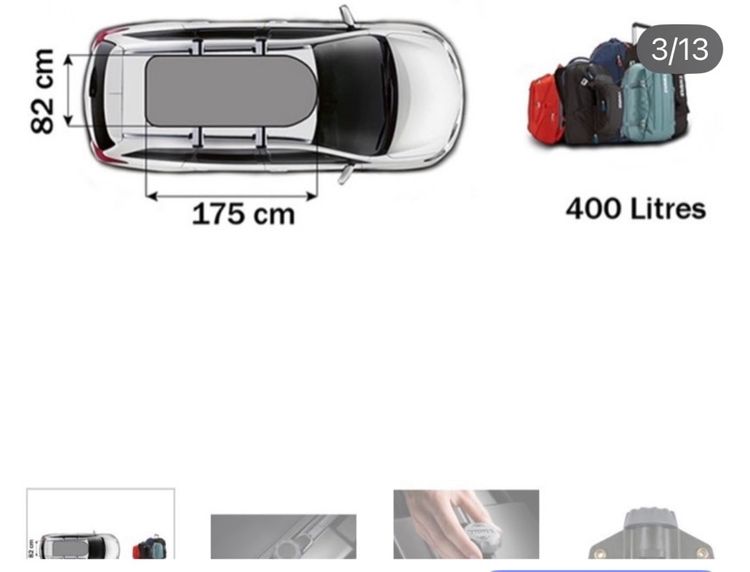 🔥THULE Roof Box Touring 200 M Bag×4 Set  กล่องเก็บสัมภาระหลังรถวัสดุดีแข็งแรงน่าใช้แนะนำเลยค่ะใช้ดีมากแบรนด์นี้ รูปที่ 3
