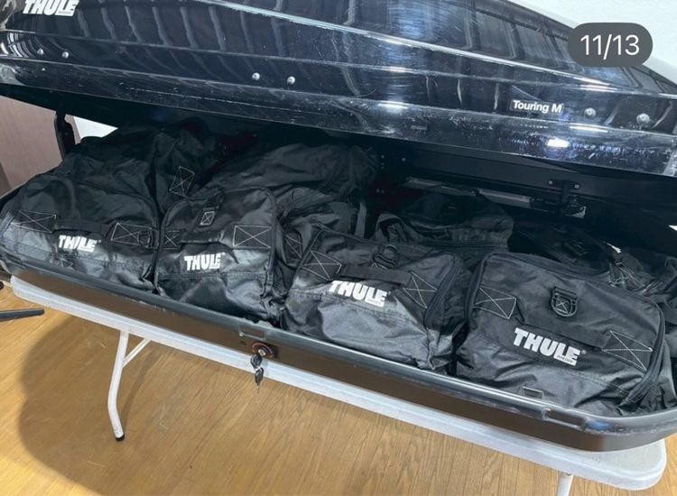 🔥THULE Roof Box Touring 200 M Bag×4 Set  กล่องเก็บสัมภาระหลังรถวัสดุดีแข็งแรงน่าใช้แนะนำเลยค่ะใช้ดีมากแบรนด์นี้ รูปที่ 11