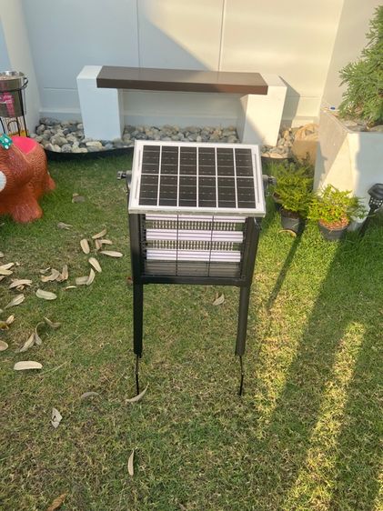 โคมไฟกับดักยุง แมลง พลังงานแสงอาทิตย์ กันน้ำ ใช้พลังงานแสงอาทิตย์ และไฟบ้านได้ รูปที่ 7