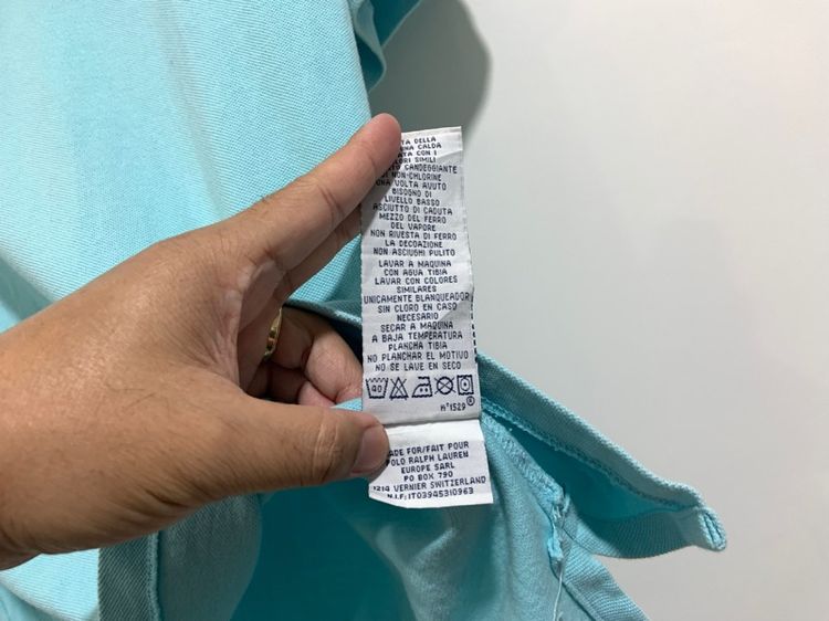 เสื้อโปโล POLO Ralph Lauren แท้ 💯 size M วัดจริงขนาด อก 21.5 หน้ายาว 27 หลังยาง 28.5 นิ้ว สภาพดีมาก ทรงสวย สีฟ้าอ่อน เนื้อผ้ายืดหยุ่นดีมาก รูปที่ 5