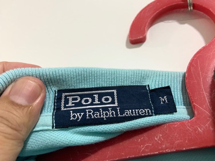 เสื้อโปโล POLO Ralph Lauren แท้ 💯 size M วัดจริงขนาด อก 21.5 หน้ายาว 27 หลังยาง 28.5 นิ้ว สภาพดีมาก ทรงสวย สีฟ้าอ่อน เนื้อผ้ายืดหยุ่นดีมาก รูปที่ 6