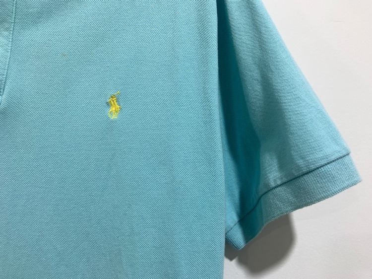 เสื้อโปโล POLO Ralph Lauren แท้ 💯 size M วัดจริงขนาด อก 21.5 หน้ายาว 27 หลังยาง 28.5 นิ้ว สภาพดีมาก ทรงสวย สีฟ้าอ่อน เนื้อผ้ายืดหยุ่นดีมาก รูปที่ 2