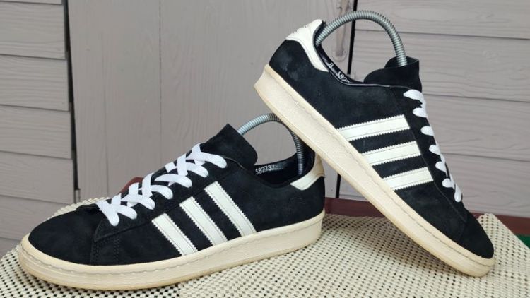 รองเท้า💥adidas CAMPUS💥ของแท้‼️หนังกลับ สีดำ💥สวยๆ เดิมๆ สภาพดี💥ไซร์ 42 รูปที่ 8