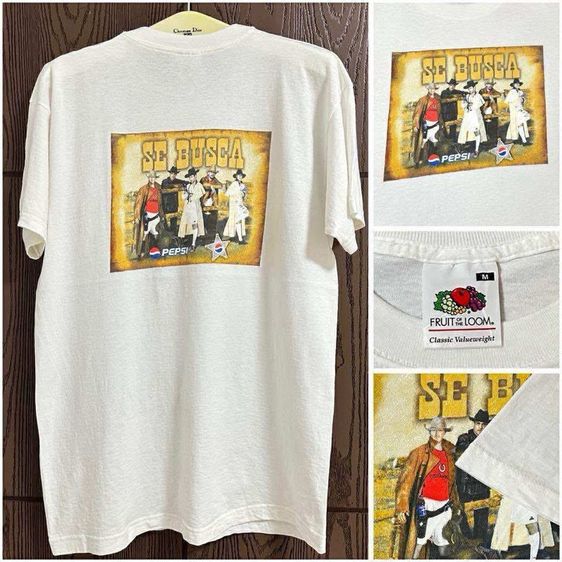 ขาว แขนสั้น อื่นๆ อื่นๆ เสื้อยืด PEPSI รุ่นเก่า แท้ 💯 size M อก 21 ยาว 27.5 นิ้ว สภาพดีมากครับ ลายสวย สกีนจม เนื้อผ้านิ่มมาก หายากน่าสะสม