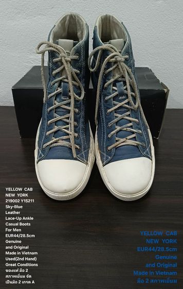 YELLOW CAB NEW YORK (YCNY), Men's 44EU(28.5cm) Genuine and Original ของแท้ มือ 2 สภาพเยี่ยม, รองเท้า YELLOW CAB หนังแท้ พื้นเต็ม สวยมาก รูปที่ 6