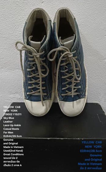 YELLOW CAB NEW YORK (YCNY), Men's 44EU(28.5cm) Genuine and Original ของแท้ มือ 2 สภาพเยี่ยม, รองเท้า YELLOW CAB หนังแท้ พื้นเต็ม สวยมาก รูปที่ 9