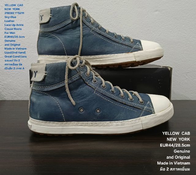 YELLOW CAB NEW YORK (YCNY), Men's 44EU(28.5cm) Genuine and Original ของแท้ มือ 2 สภาพเยี่ยม, รองเท้า YELLOW CAB หนังแท้ พื้นเต็ม สวยมาก รูปที่ 15