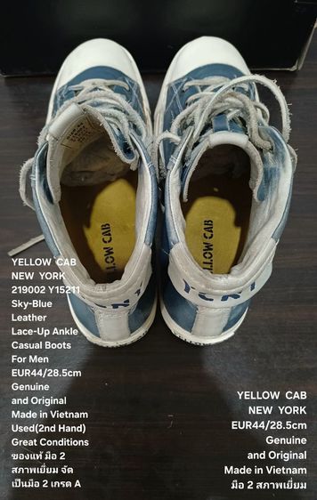 YELLOW CAB NEW YORK (YCNY), Men's 44EU(28.5cm) Genuine and Original ของแท้ มือ 2 สภาพเยี่ยม, รองเท้า YELLOW CAB หนังแท้ พื้นเต็ม สวยมาก รูปที่ 17