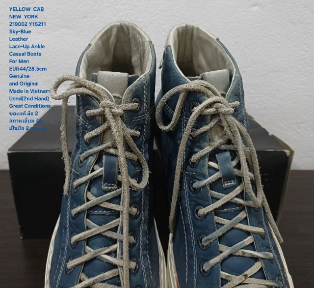 YELLOW CAB NEW YORK (YCNY), Men's 44EU(28.5cm) Genuine and Original ของแท้ มือ 2 สภาพเยี่ยม, รองเท้า YELLOW CAB หนังแท้ พื้นเต็ม สวยมาก รูปที่ 8