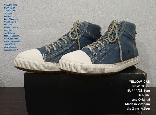 YELLOW CAB NEW YORK (YCNY), Men's 44EU(28.5cm) Genuine and Original ของแท้ มือ 2 สภาพเยี่ยม, รองเท้า YELLOW CAB หนังแท้ พื้นเต็ม สวยมาก รูปที่ 5