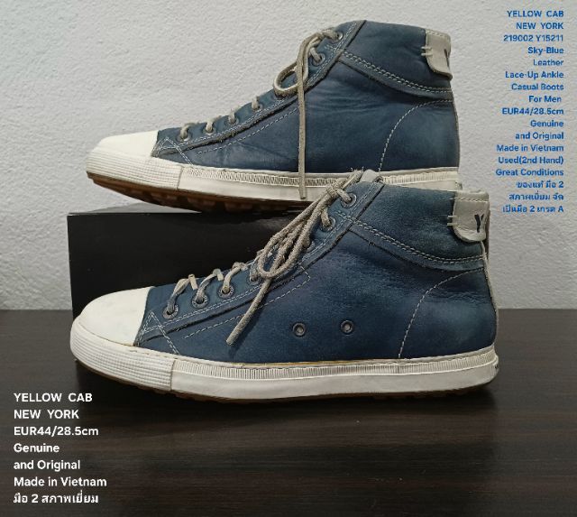 YELLOW CAB NEW YORK (YCNY), Men's 44EU(28.5cm) Genuine and Original ของแท้ มือ 2 สภาพเยี่ยม, รองเท้า YELLOW CAB หนังแท้ พื้นเต็ม สวยมาก รูปที่ 16