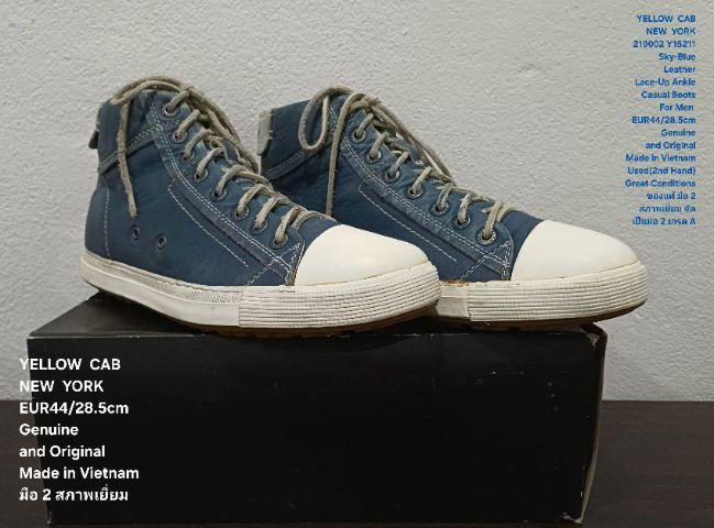 YELLOW CAB NEW YORK (YCNY), Men's 44EU(28.5cm) Genuine and Original ของแท้ มือ 2 สภาพเยี่ยม, รองเท้า YELLOW CAB หนังแท้ พื้นเต็ม สวยมาก รูปที่ 4