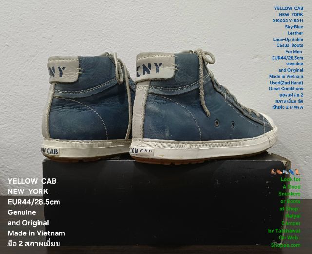 YELLOW CAB NEW YORK (YCNY), Men's 44EU(28.5cm) Genuine and Original ของแท้ มือ 2 สภาพเยี่ยม, รองเท้า YELLOW CAB หนังแท้ พื้นเต็ม สวยมาก รูปที่ 14