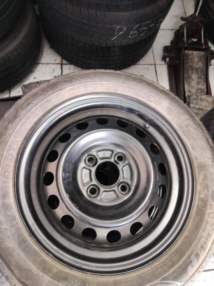 ล้อกะทะมิตซูขอบ14 4รู100พร้อมยาง รูปที่ 2