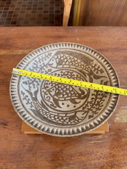 พานสังคโลกลายทองโบราณ รูปที่ 4