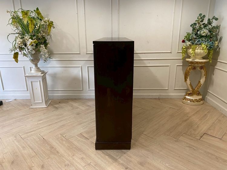 ตู้วางรองเท้าไม้ 3 บานเปิด สีน้ำตาลเข้ม รูปที่ 11