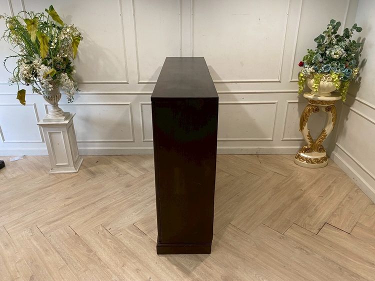 ตู้วางรองเท้าไม้ 3 บานเปิด สีน้ำตาลเข้ม รูปที่ 12