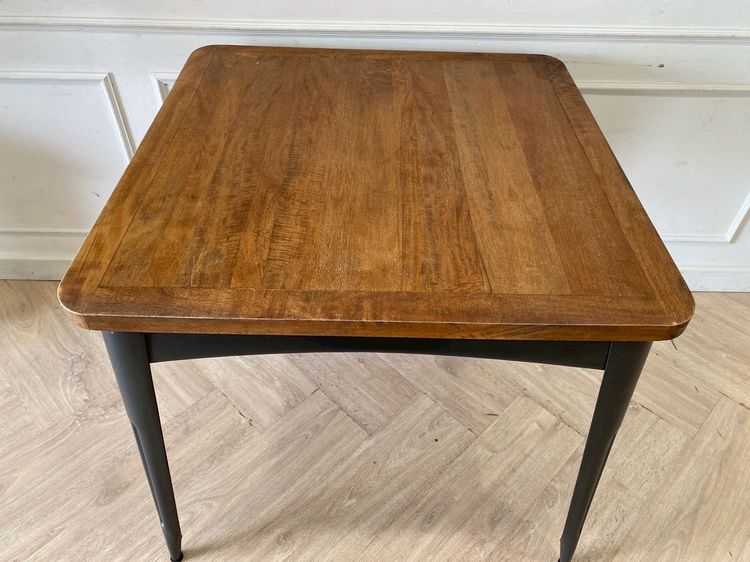 โต๊ะอาหาร ขาเหล็ก สีดำ ท็อปไม้ สีน้ำตาล รูปที่ 7