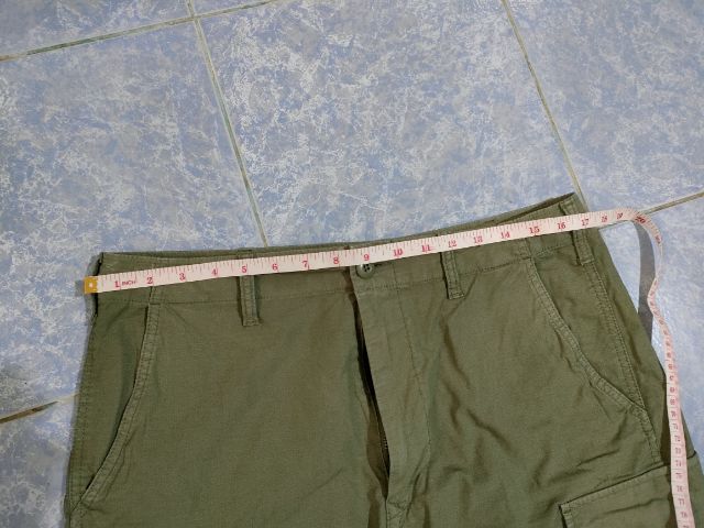 ขายกางเกงขาสั้นสีเขียวไม่มีขาดปะเอว34ยาว20แบรนยูนิโค่ราคารส รูปที่ 7