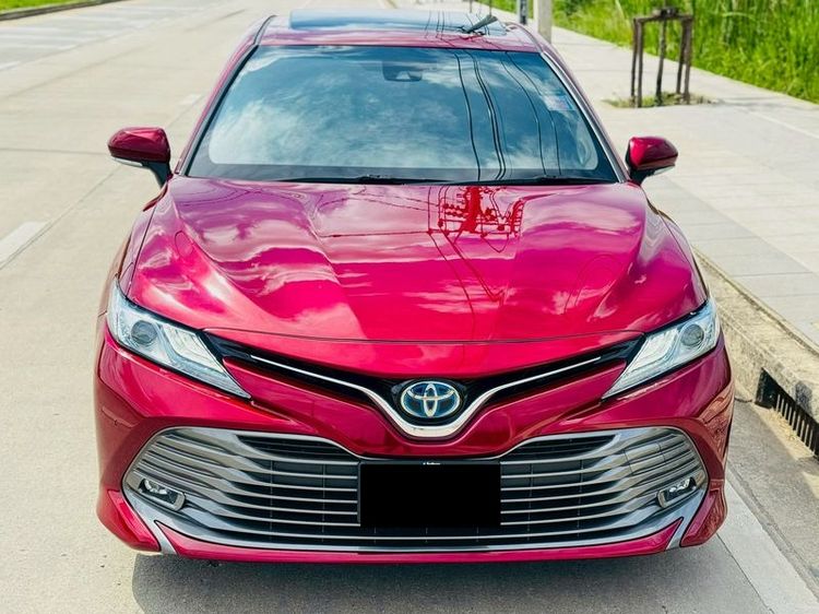 Toyota Camry 2018 2.5 HV Premium Sedan ไฮบริด เกียร์อัตโนมัติ แดง รูปที่ 2