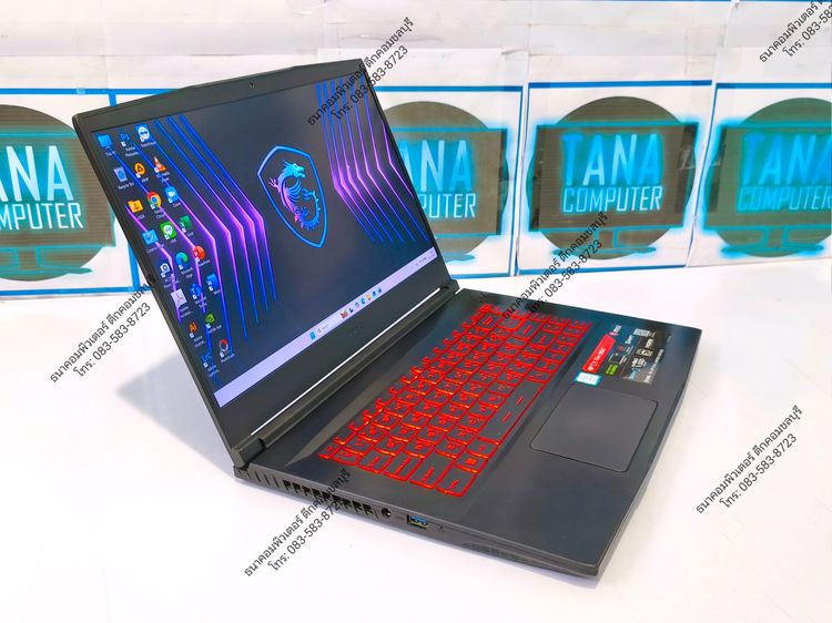 โน๊ตบุคเล่นเกมส์มือสอง MSI Gaming Intel I5-9300H Ram16GB SSD500GB GTX1650 4GB รูปที่ 3