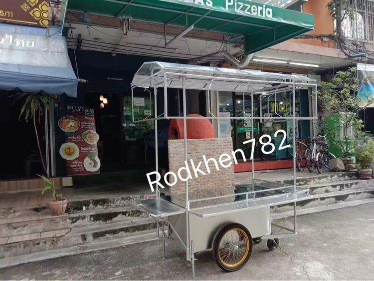 รถเข็นขายของ ขายก๋วยเตี๋ยว ขายน้ำ ขายข้าวมันไก่ มีหลังคา ท๊อปสแตนเลส รูปที่ 3