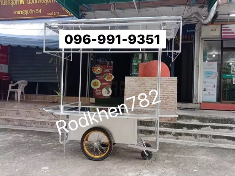 รถเข็นขายของ ขายก๋วยเตี๋ยว ขายน้ำ ขายข้าวมันไก่ มีหลังคา ท๊อปสแตนเลส รูปที่ 4