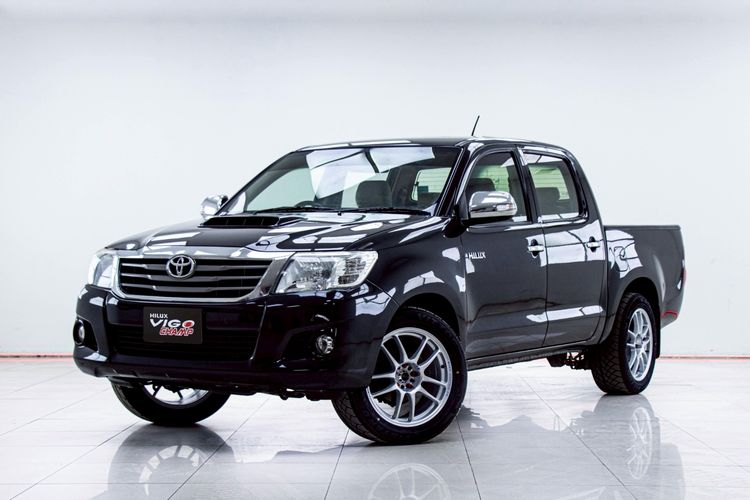 Toyota Hilux Vigo 2015 2.5 G Pickup ดีเซล ไม่ติดแก๊ส เกียร์ธรรมดา ดำ รูปที่ 4